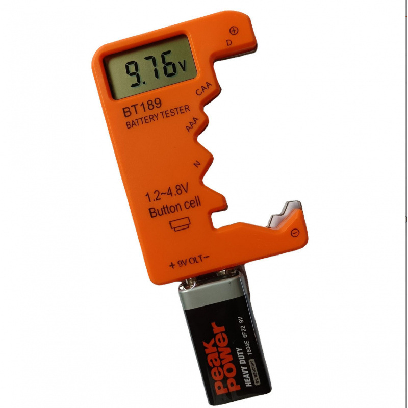 Тестер напряжения батарей 18650, 9V, кнопочная батарея, детектор напряжения, тестер AA