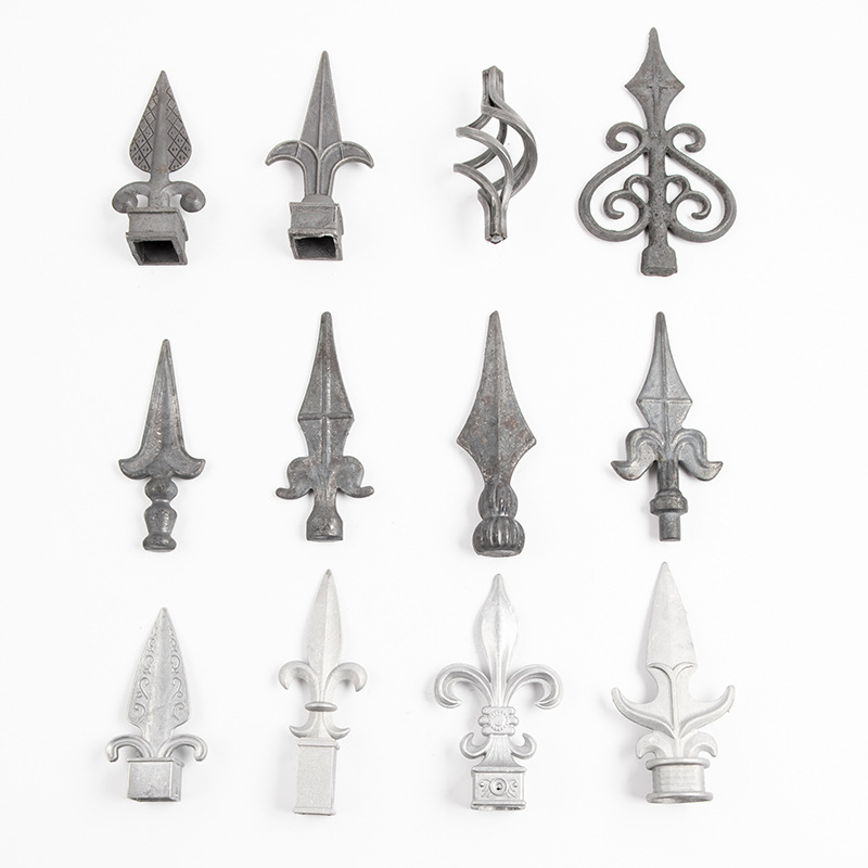 Wrought Iron Accessories, Forged Wrought Iron Gun Head, Spear Tip, Gun Tip, Spear Head, Non-Cast Iron Gate Fence Accessories, Iron Flower Material