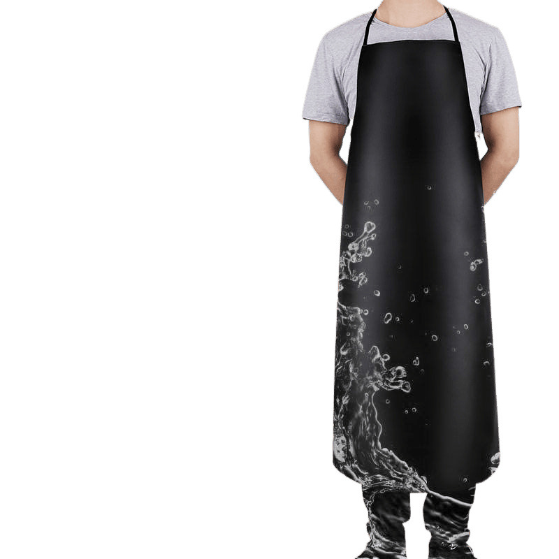 Waterproof and Oil-Proof Apron, Dishwashing Leather Apron, Oilcloth Polishing Spot Welding Pvc Fish Skin Factory Pvc Apron