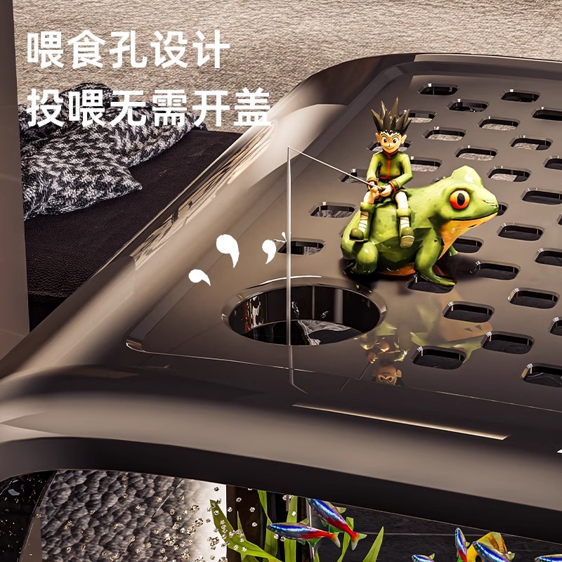 Betta Fish Tank Home Living Room 2025 New Ecological Landscaping Desktop Goldfish Tank with Climbing Platform Small Turtle Tank Wholesale