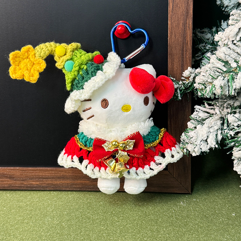 Christmas Baby Clothes 10/20cm Doll Accessories Christmas Clothes Kt Cat Doll Labubu Hand-Knitted Baby Clothes