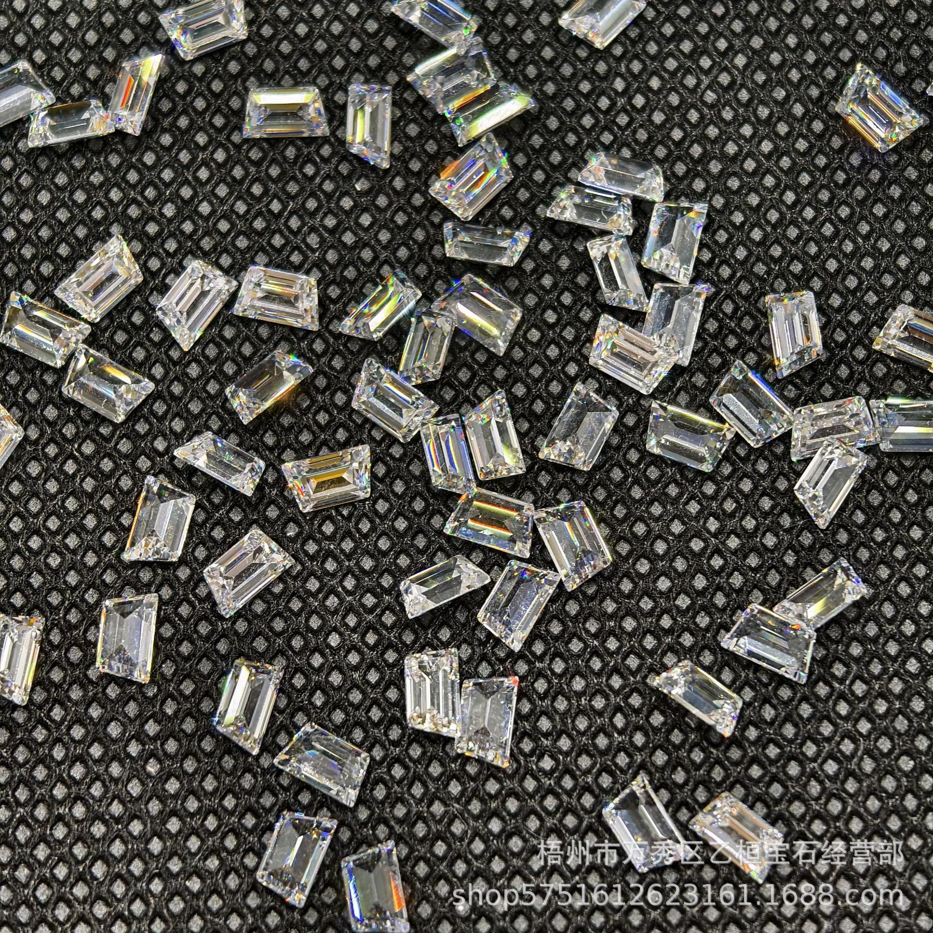 Boat-Shaped Ladder Square Cinnamon Thai Material 5Aspg Cut Zircon Cubic Zirconia Loose Stone