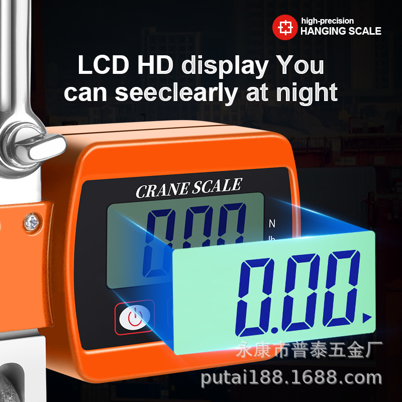 Manufacturers new industrial scale in stock 500kg portable electronic scale LCD hook scale electronic hanging scale