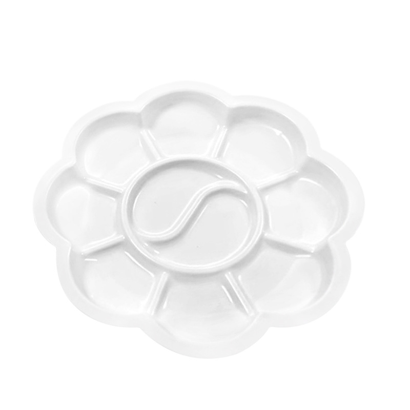 Disposable color palette wash-free children's watercolor children's art painting plaster graffiti palette plate plum flower color palette