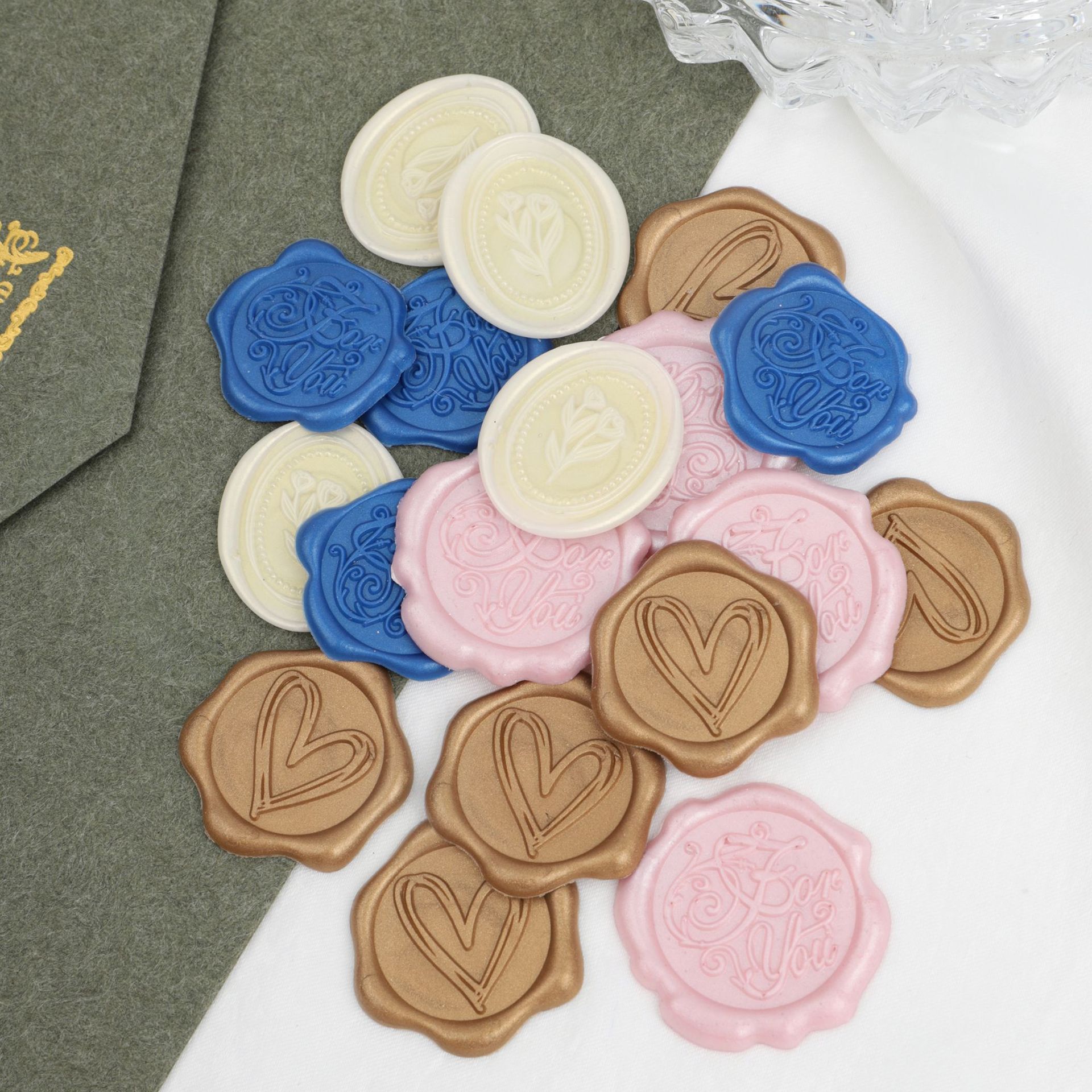 Cross-Border New Product Fire Paint Wax Label Manufacturer Customized Wax Label Sticker Envelope Label Fire Paint Seal Sticker Fire Paint Wax Label