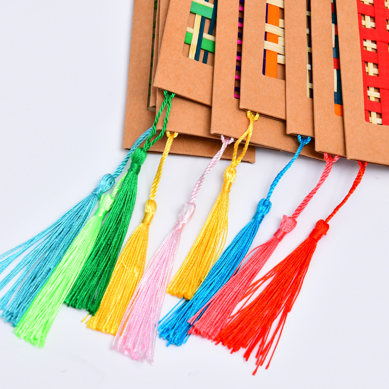 Handmade Bamboo Bookmark DIY Material Package Bamboo Colorfulful Bamboo Strips Bamboo Strips Crafts Summer Study Gifts
