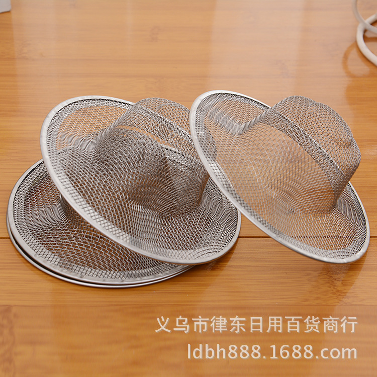 Kitchen drain 5/7/9/11cm mesh drain stainless steel strainer left rice residue filter mesh straw hat floor drain
