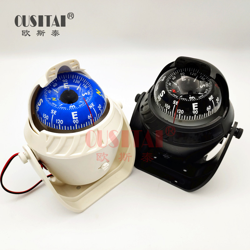Ostertey LC760-1A car marine compass with built-in lamp magnetic declination adjustment car navigation compass