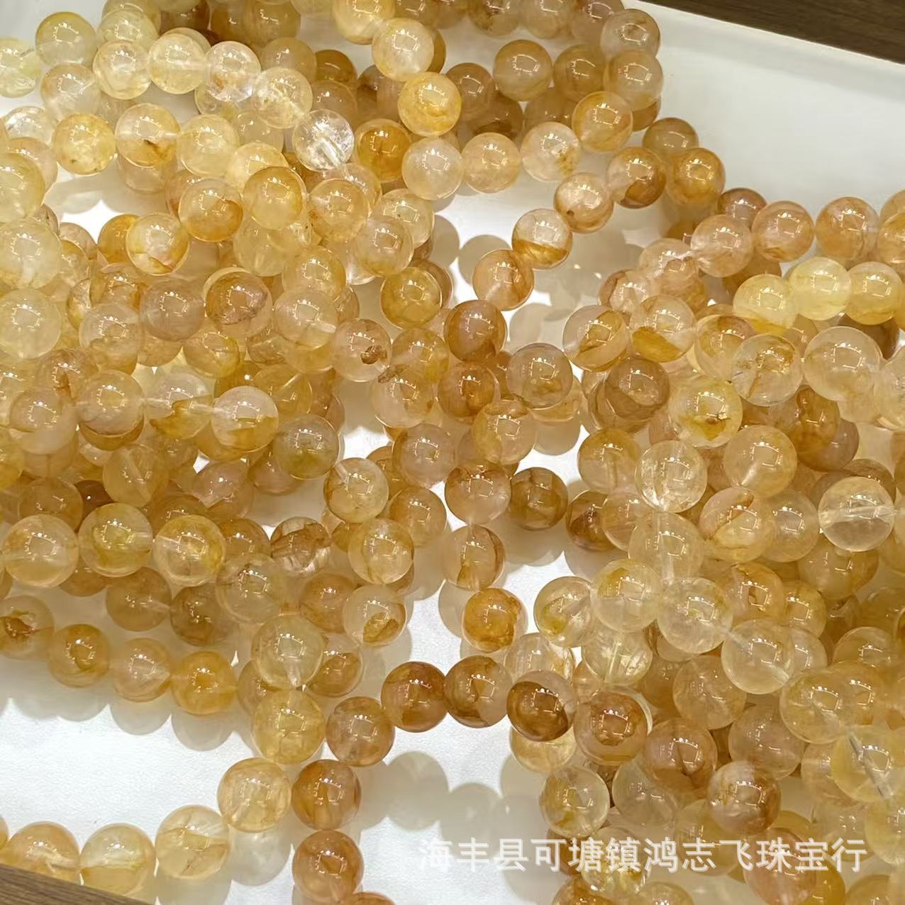 Браслет из натурального желтого кристалла, чистый и прозрачный, яркий цвет, браслет для DIY, оптовая продажа