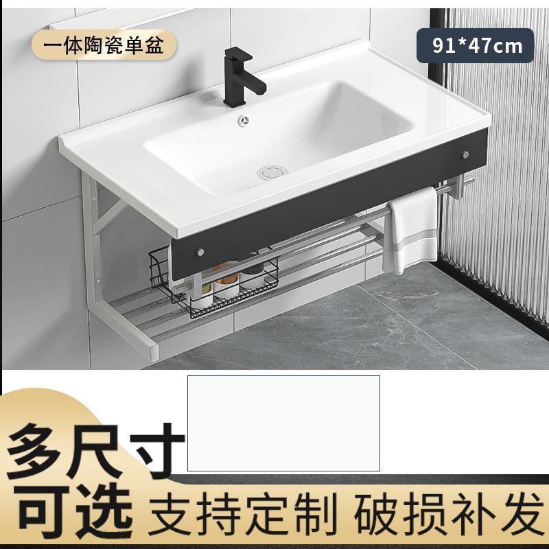 Настенный умывальник для ванной настенный керамический ультратонкий интегрированный умывальник для маленькой квартиры