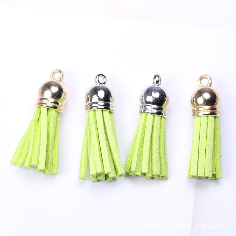 4cm Korean velvet small tassel White K hat head diy jewelry accessories clothing accessories keychain pendant leather pendant