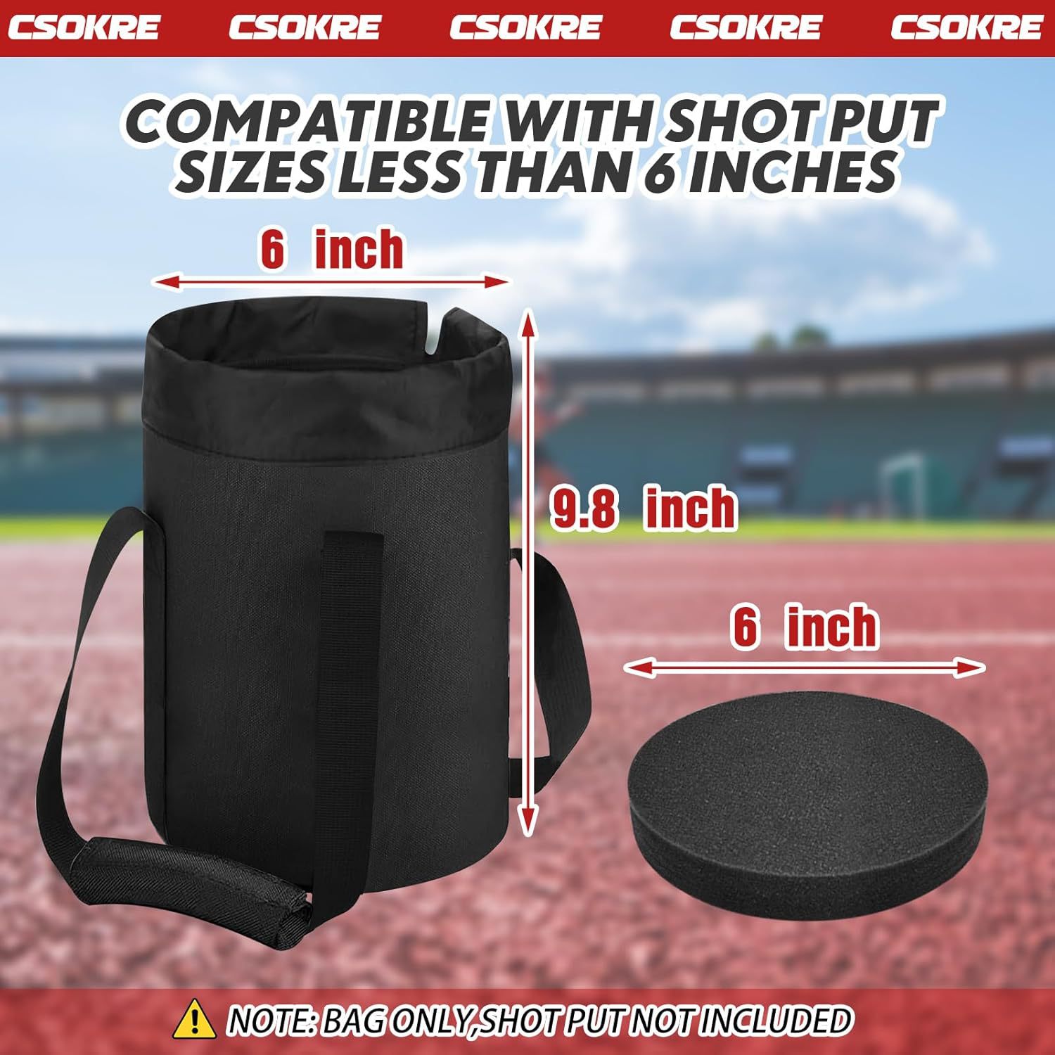 Amazon New Product Shot Put Storage Bag Heavy Duty Shot Put Carrying Bag 6-16 Pound Portable Carrying Case