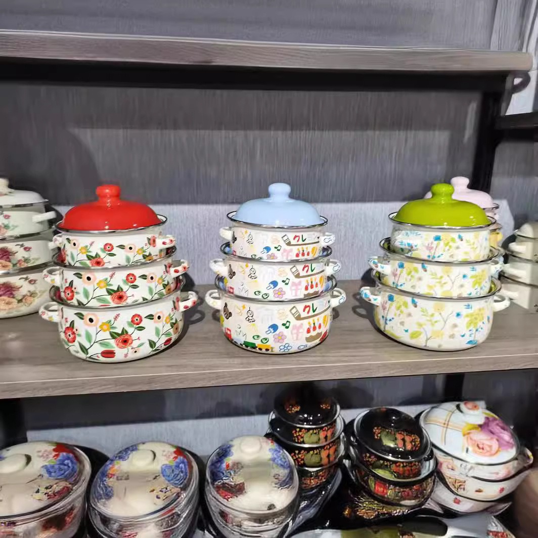 Enamel Pot for Foreign Trade, Stew Pot, Stew Cup, Casserole, Soup Pot, Braising Pot, Milk Pot, Non-Stick Pot, Induction Cooker Cooking Pot, Enamel Pot for Home Use