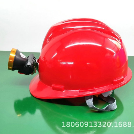 Safety helmet with lamp ABS safety helmet with lamp LED strong light rechargeable searchlight helmet lamp miner's hat with lamp