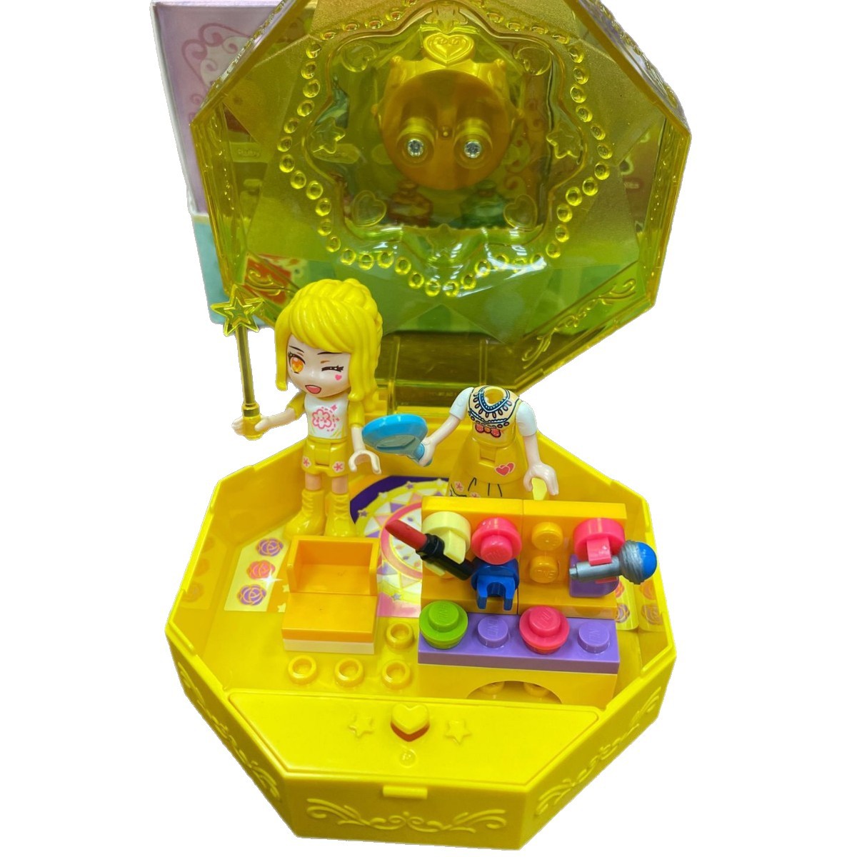 Popular Crystal Girl Educational Children's Building Blocks Creative Ornaments Cartoon Factory Direct Wholesale