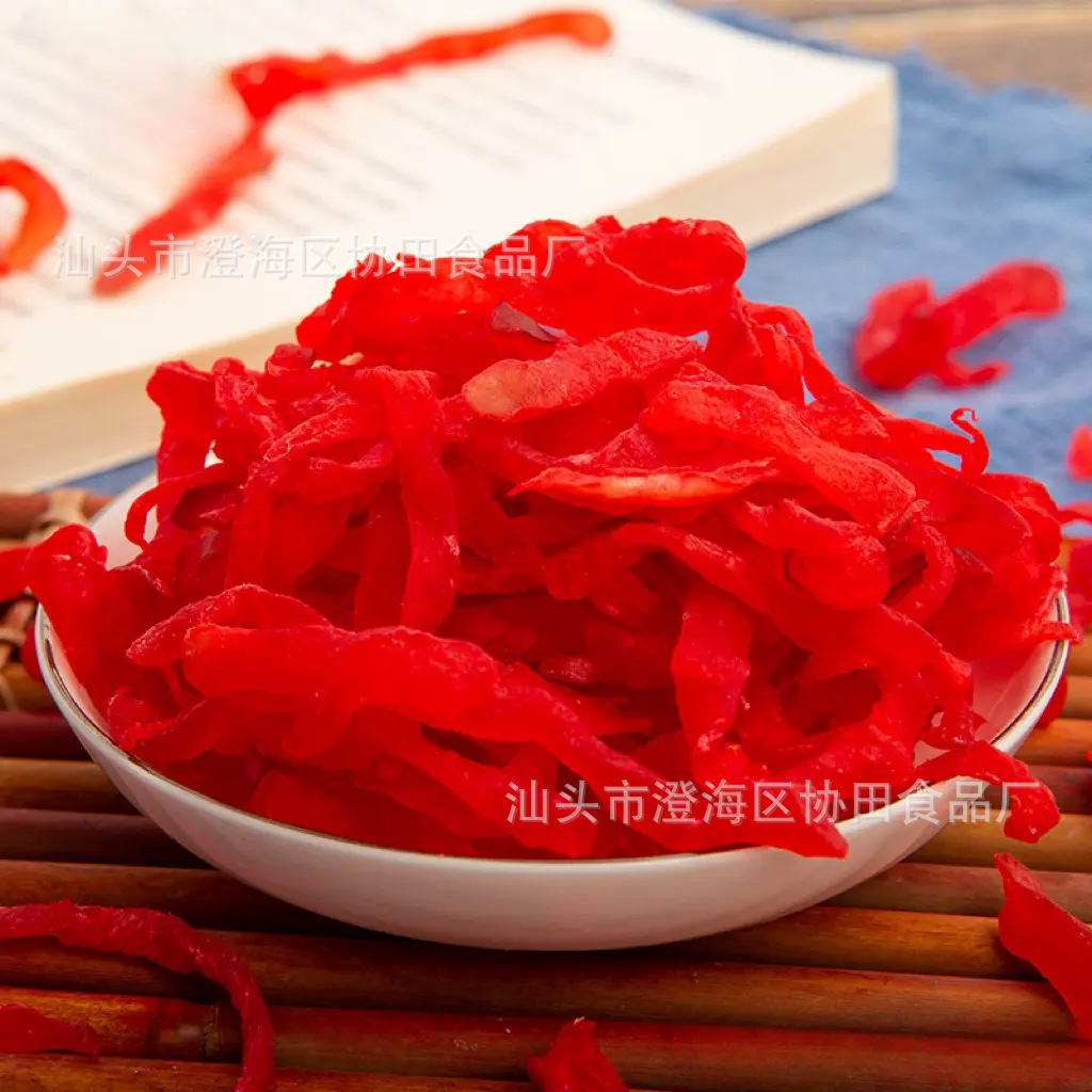 Manufacturer Wholesale Red Papaya Shreds, Dried Fig Shreds, Bulk Export Candied Fruits, Red Papaya Shreds