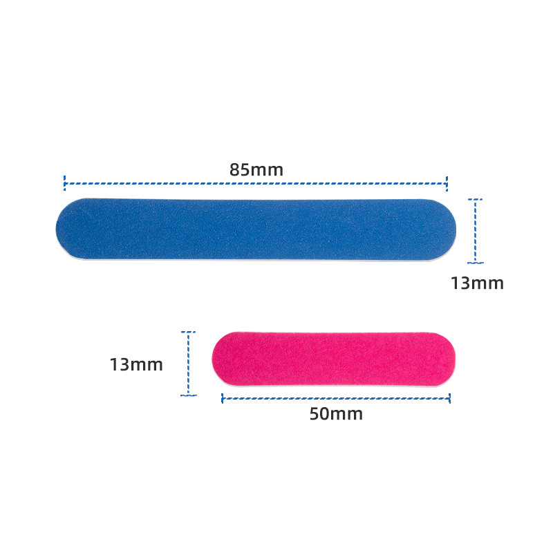Factory Direct Sales Short Polishing Strip Small Rubbing Strip Pink Blue Nail File Mini Nail Polishing and Shaping Sanding Strip in Stock