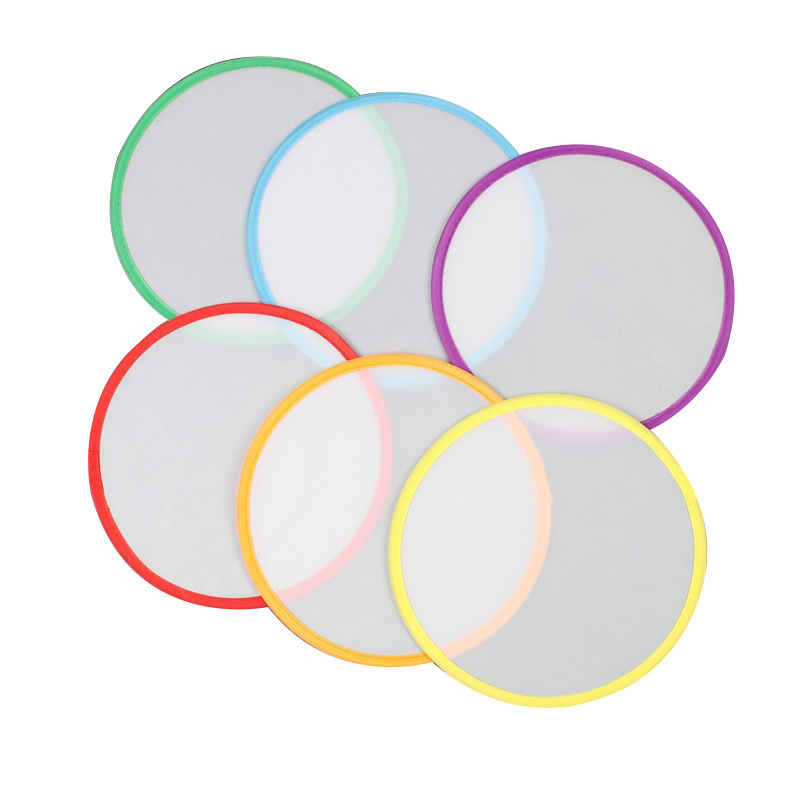 Factory Direct Sales, Large Price, Low Price, Foldable Fabric Portable Fan, Polyester Printed Pattern, Mini Creative Folding Frisbee