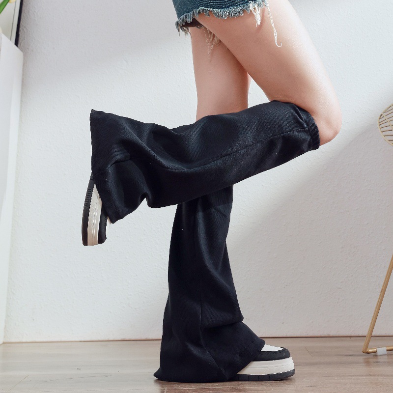 Summer Thin Sunshade Leg Sleeve Wide Leg Slimless Over-the-Knee Leg Sleeve Solid Color Shock Socks JK Sports Leg Sleeve