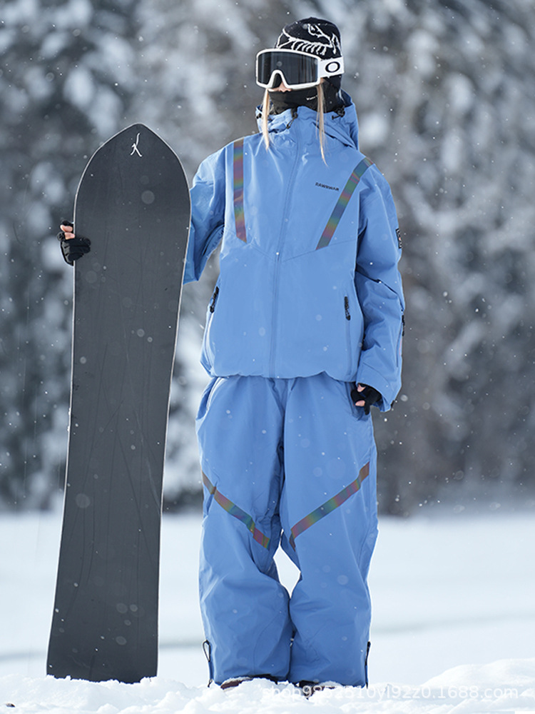 Ski Clothing for Men and Women, Winter Single and Double Board Windproof, Waterproof and Warm Outdoor Ski Clothing and Pants Set Wholesale