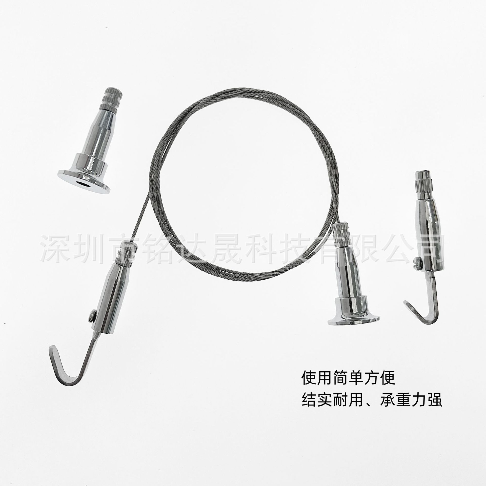 Hanging painting wire rope lock wire hook painting exhibition hook decorative wire with lock adjustable wire rope hanging hook sailor hook