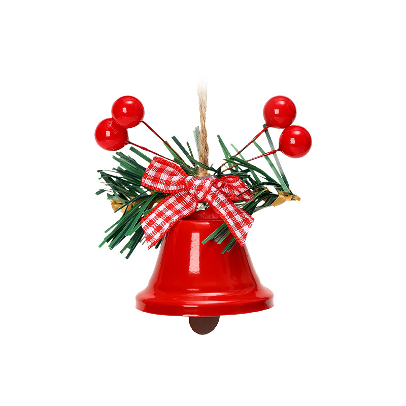 Christmas iron bell can ring pendant ornaments Christmas tree decoration diy accessories props window Christmas decorations