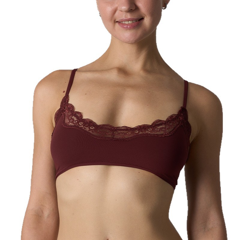 Kadai Lace Scoop Bralette Lace High Elastic Ultra-thin Breathable Comfortable Underwear Sexy Traceless Bra