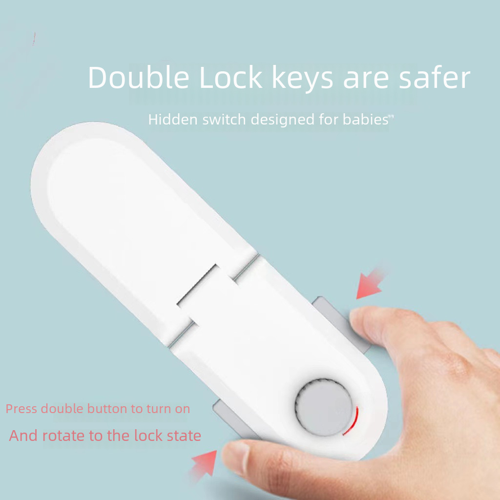 Refrigerator lock children's lock baby refrigerator close not tight buckle anti-stealing anti-pinch hand cabinet buckle anti-buckle