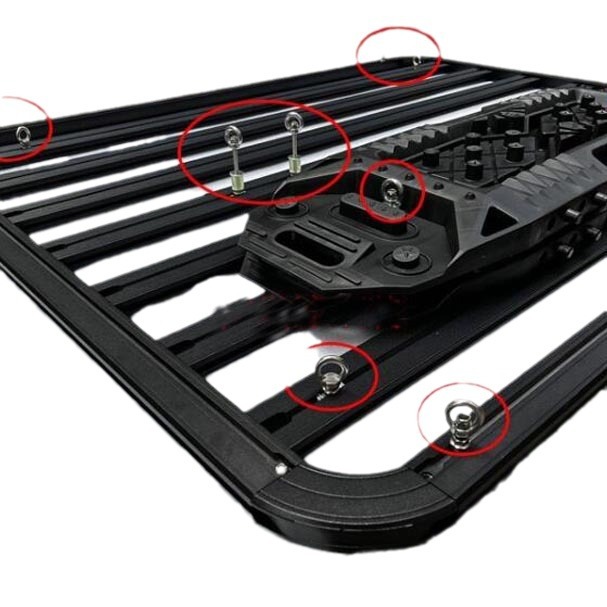 Applicable for off-road vehicle universal roof platform luggage rack expansion screw stainless steel ring strap Bolt T slot