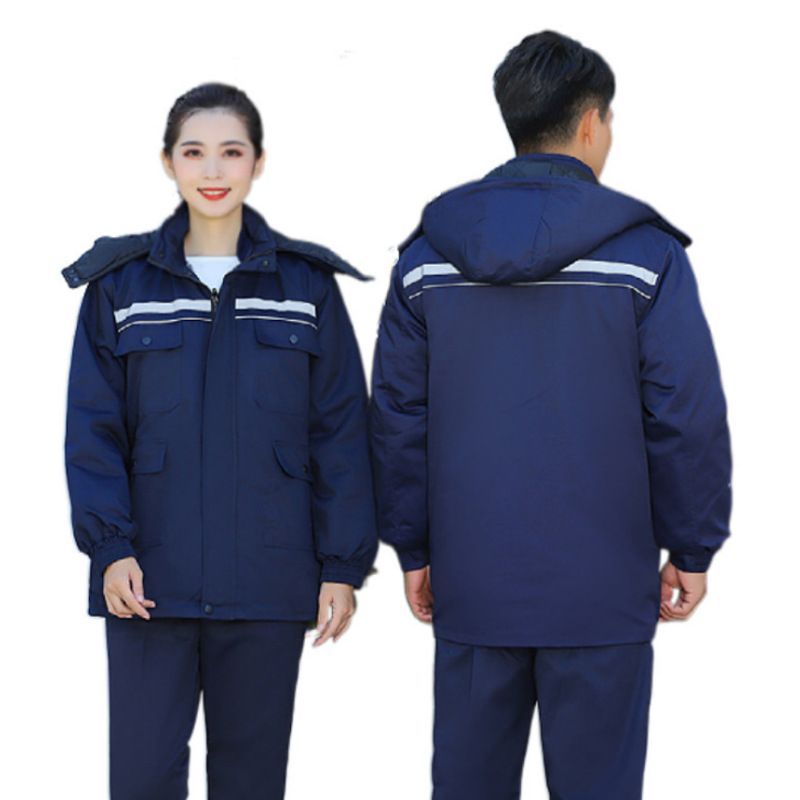 冬季防静电可拆卸棉衣化工油田 天然气站 防寒保暖食药电子劳保服