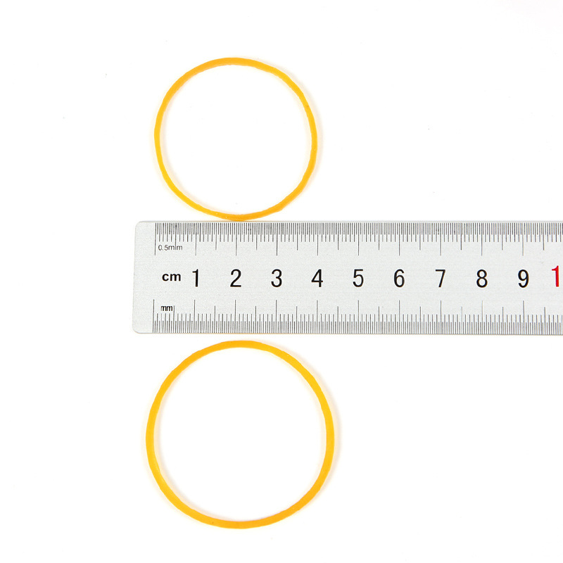 Huajie factory wholesale transparent yellow Vietnam round rubber band elastic rubber band industrial rubber ring office supplies