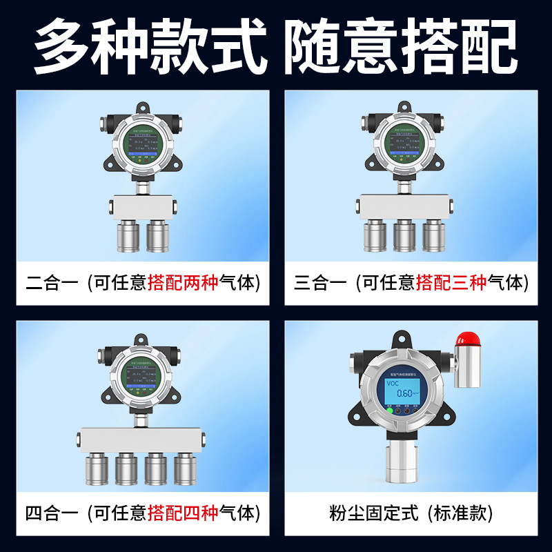 Industrial Fixed Hydrogen Sulfide Gas Detector Toxic and Harmful Limited Space Hydrogen Chloride Gas Detector