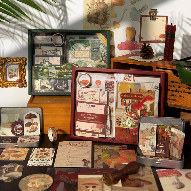 Xinmo Nuanyuan Full Series Retro Cute Export ins Material Handbook Set Gift Box Student Stationery Gift