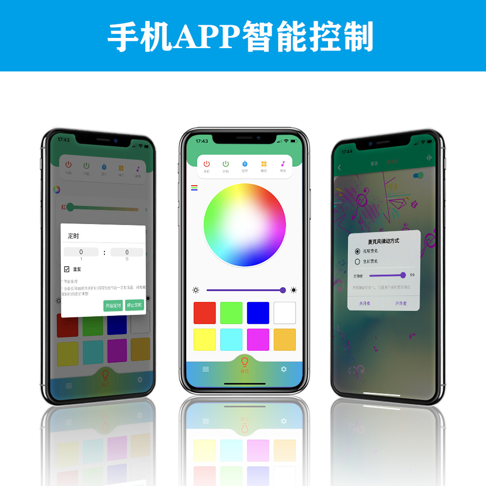 Управление светом Электроника для автомобилей Атмосферный свет Apple Android WiFi Bluetooth Смартфон APP разработка
