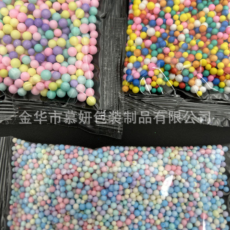 Manufacturer Supplies 1g Bagged Mixed-Color Foam Balls, Meteor Macaron Foam Particles, Slime DIY Making Materials