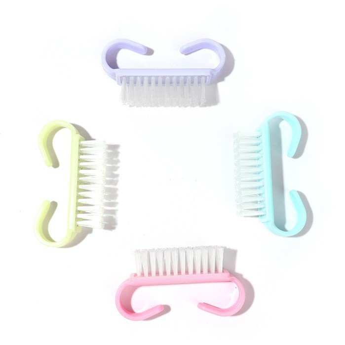 Plastic Manicure Tools Macaron Horn Brush Manicure Cleaning Plastic Horn Brush Small Plastic Dust Brush