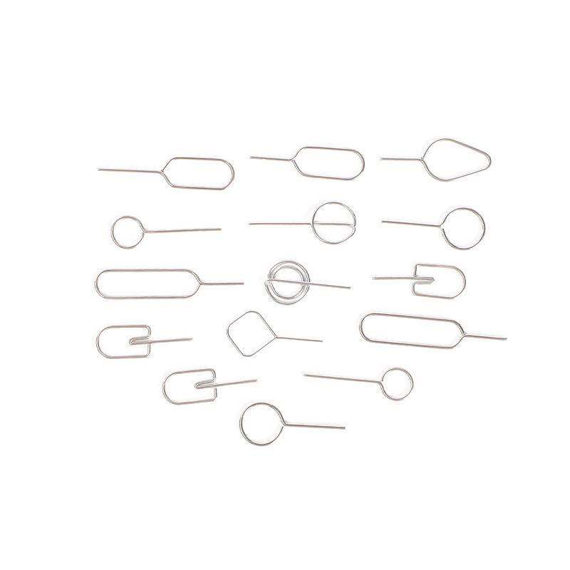 Manufacturer Customizes Universal Card Removal Pins for Mobile Phones, Forming Special-Shaped Spring Wires, Stainless Steel Wire, Metal Wire Bending Processing
