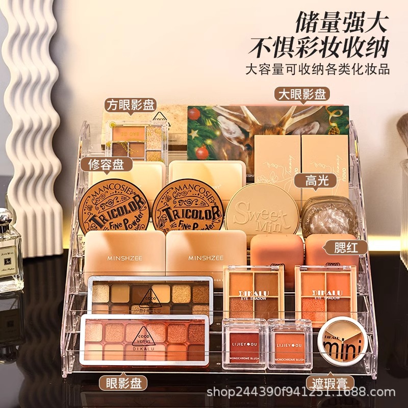 Transparent Ladder Small Ornaments Storage Rack for Hand-held Live Display Multifunctional Storage Rack Acrylic Display Rack