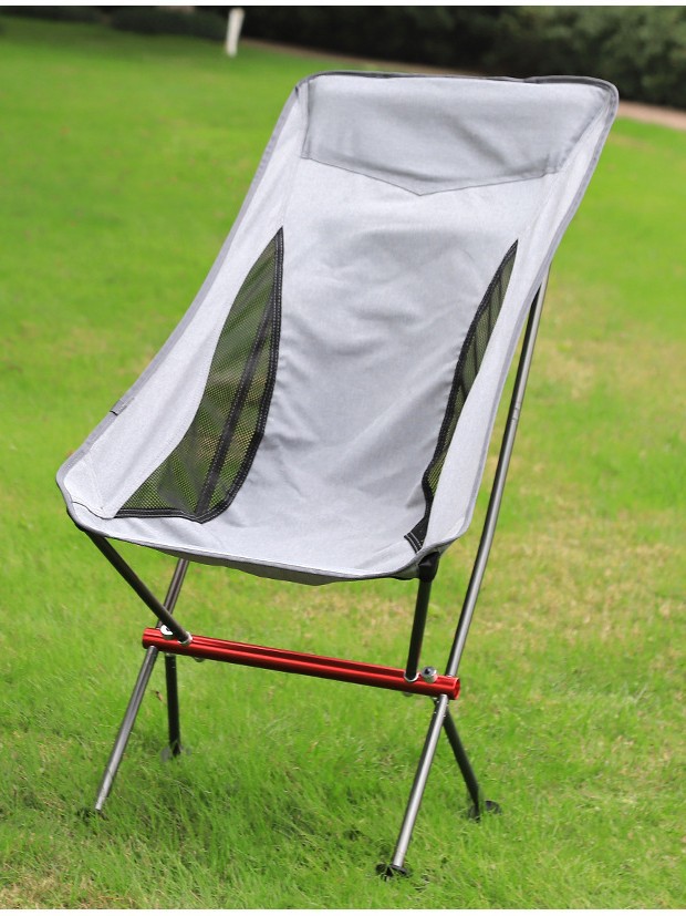 Outdoor folding chair leisure moon chair aluminum alloy ultra-light portable camping camping chair large aluminum beach chair