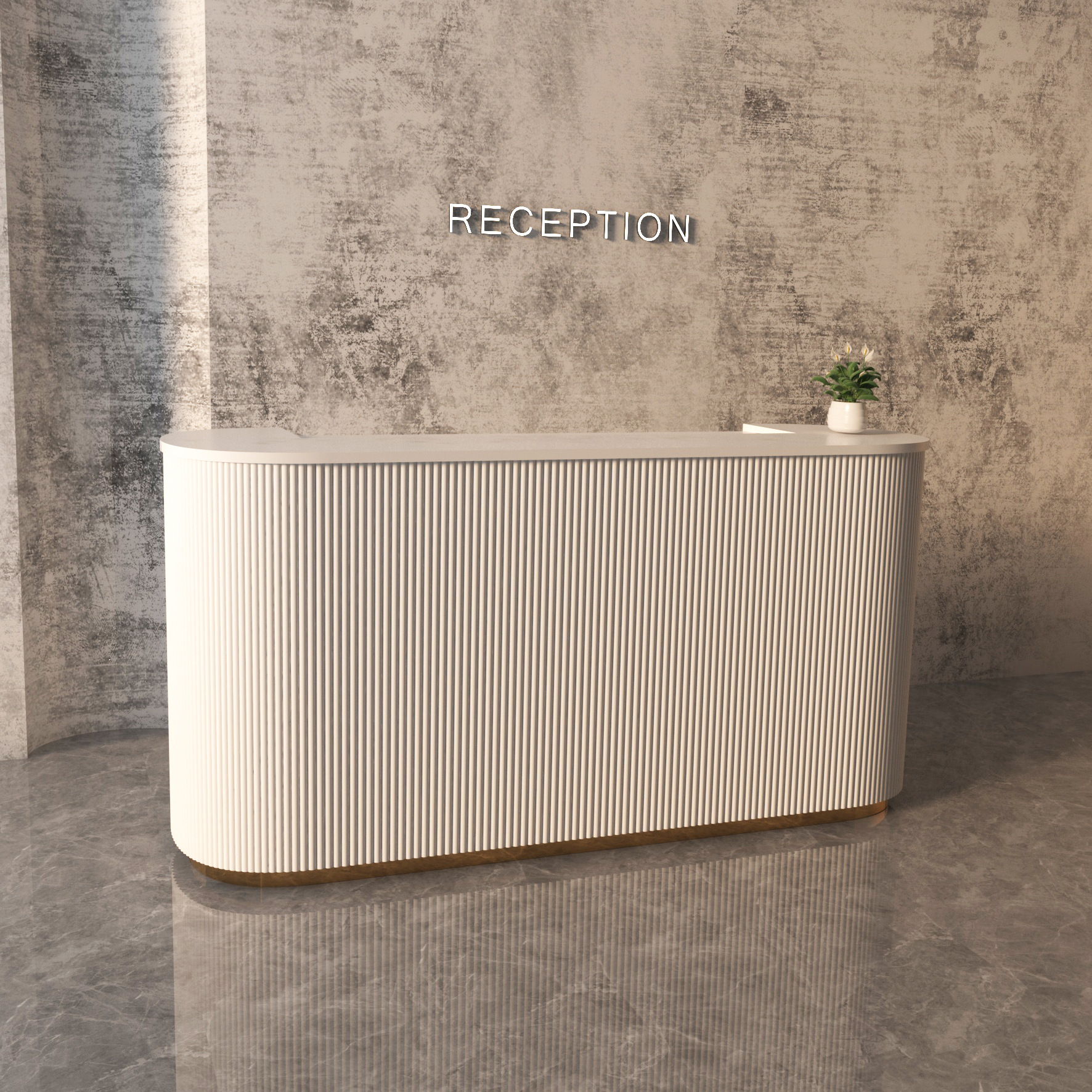 Casual Style Cashier Shop Small Clothing Store Nail Salon Bar Simple Beauty Salon Arc Front Desk Reception Desk