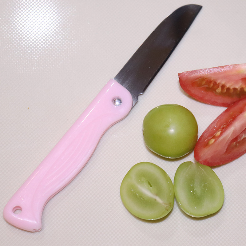 Stainless Steel Folding Fruit Knife, Student Dormitory Peeling Knife, Portable Kitchen Knife, Two-Yuan Store Supply, Fruits and Vegetables