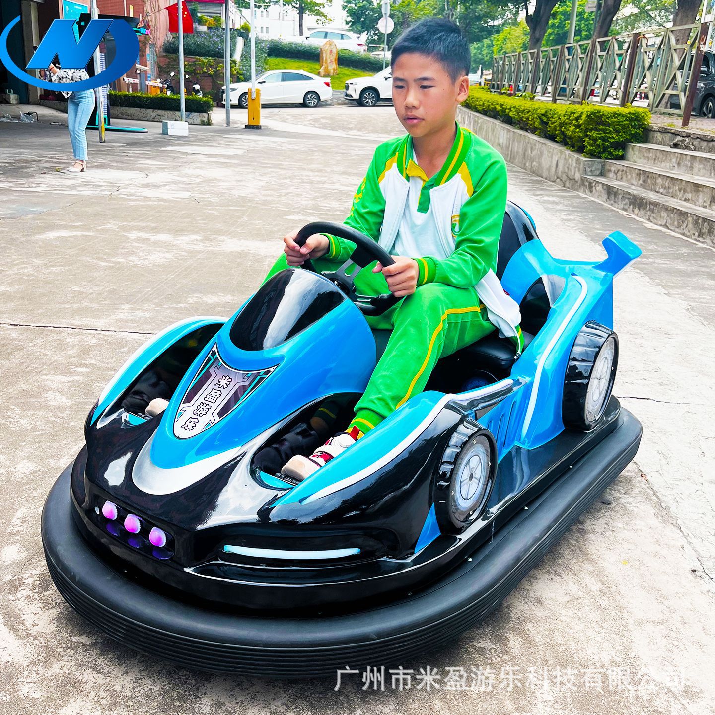 Children's Battery-Powered Drift Bumper Car, Cross-Border Amusement Equipment, Kids' Square Stall, 2025 New Model