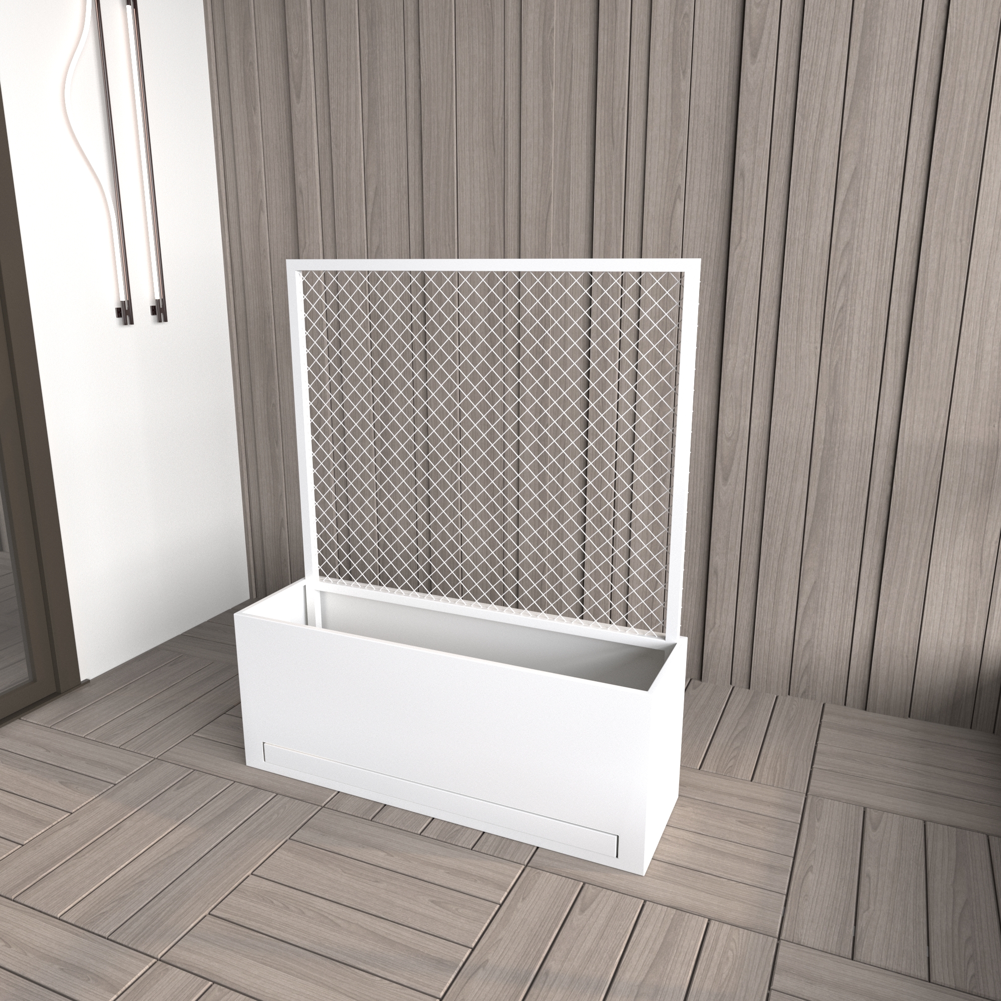 Stainless Steel Flower Box Tray Water Tray Indoor and Outdoor Balcony Flower Box Roof Terrace Planting Box Courtyard Step Flower Pot