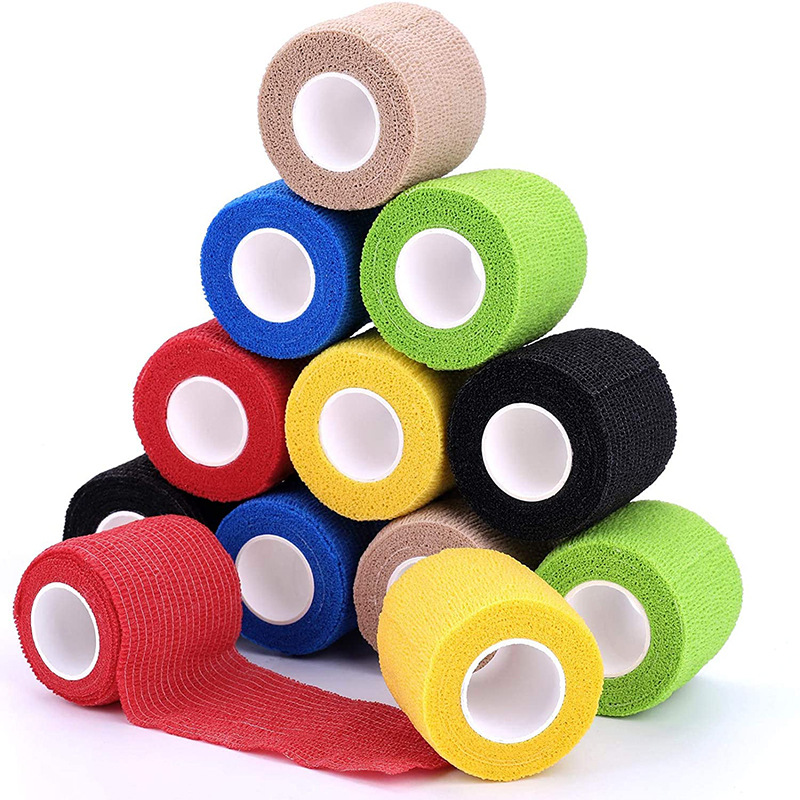 Sports protection self-adhesive bandage finger universal non-woven pet elastic bandage camouflage writing finger protection bandage