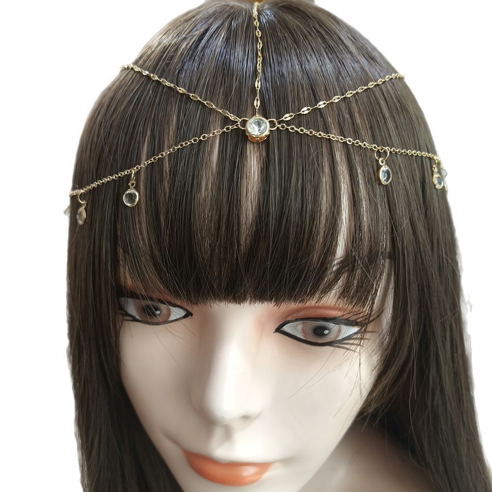 New European and American Hot Sale Light Luxury Bridal Hair Chain Wedding Accessories Fashion Bohemian Forehead Chain Hair Accessories