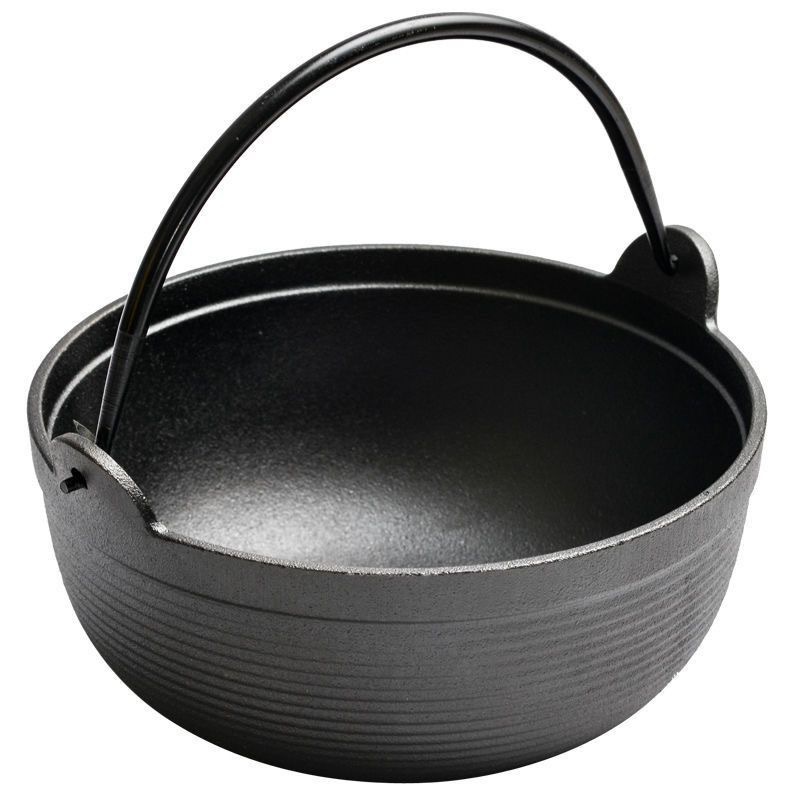 Cast Iron Stew Pot Non-coated Non-stick Old-fashioned Thickened Japanese Soup Pot Shouxi Outdoor Camping Hanging Pot Small Hot Pot Household