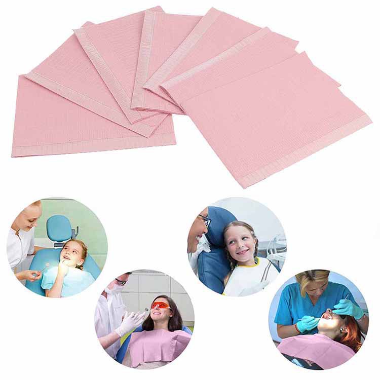 Black Nail Art Disposable Table Mat Paper Colorful No Tie Dental Mat Dental Bib Spreading Towel Waterproof Scarf