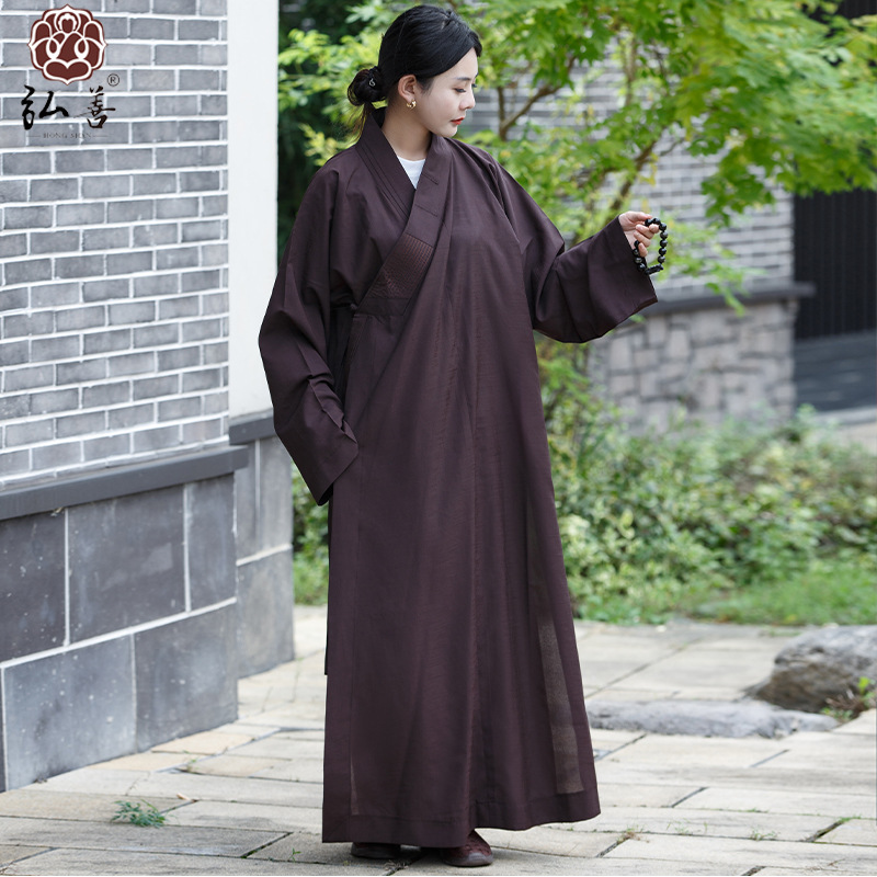 Hongshan High-grade Doris Haiqing Small Sleeve Haiqing Four Seasons Meditation Saffron Suit Men's and Women's Suit Meditation Suit Family Suit