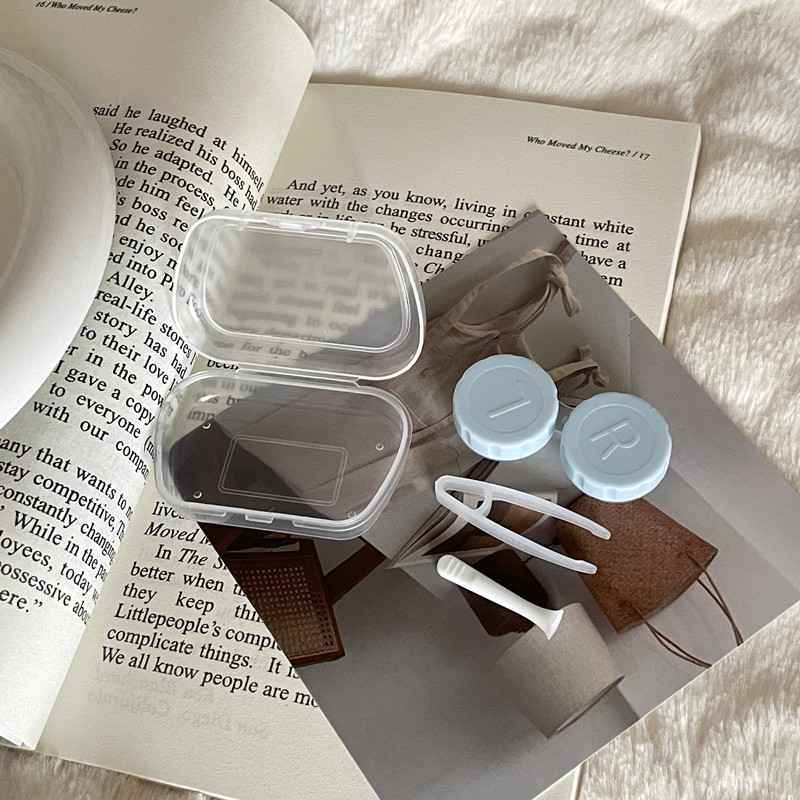 ins Fish-like Simple Candy Color Compact Contact Lens Box Companion Box Contact Lens Care Box kj299pp Box