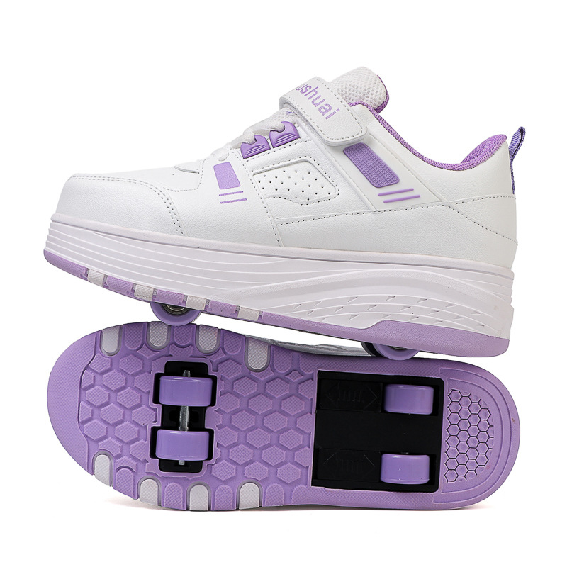 Girls' Heelys Shoes Invisible Four-Wheel Retractable New Children's Shoes Girls Roller Skates Wholesale Cross-Border